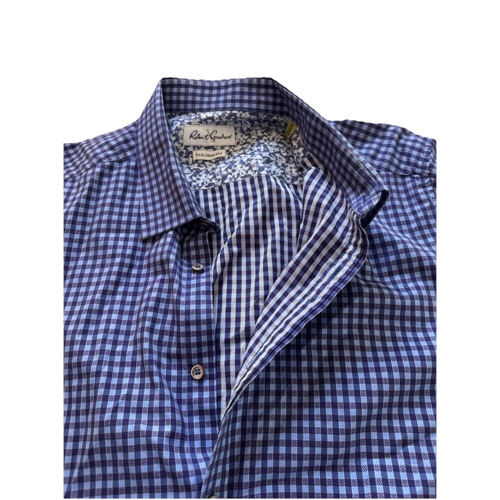 Robert Graham‎ Men’s Button Down Shirt-tailored Fit Size 46/18 XL